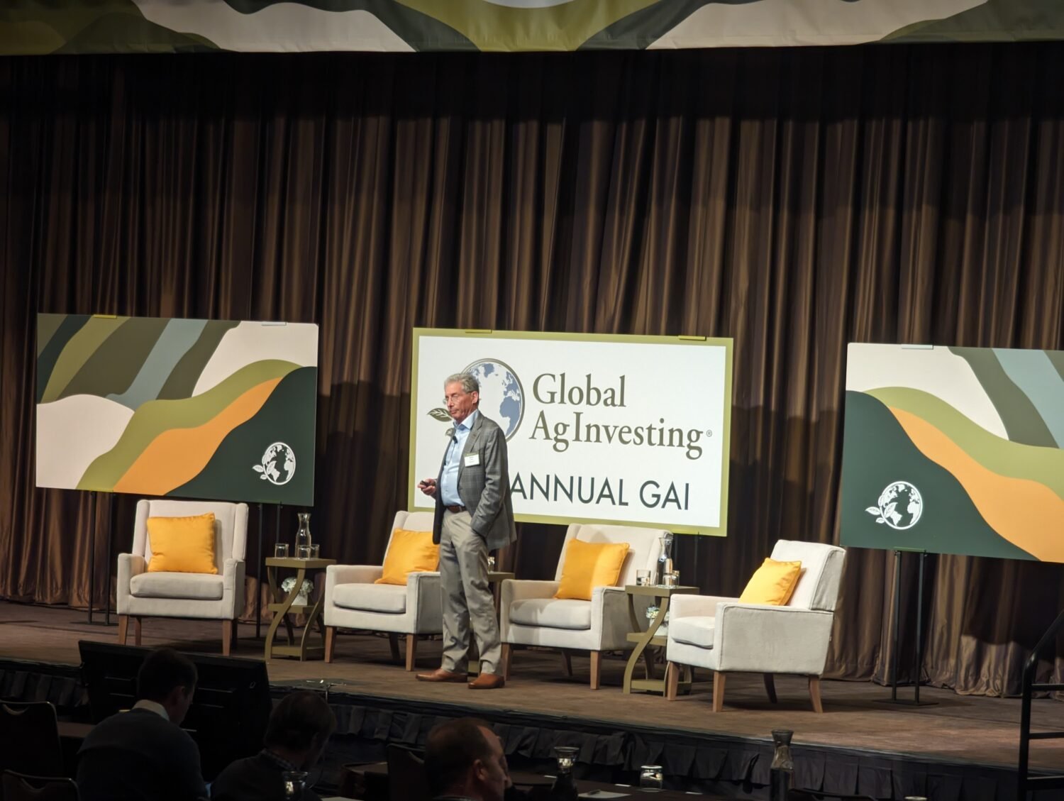 David Gray presenting at Global AgInvesting in New York City in 2024