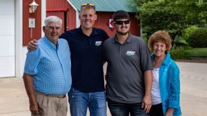 Three generations of Bates Next Generation Family Farm